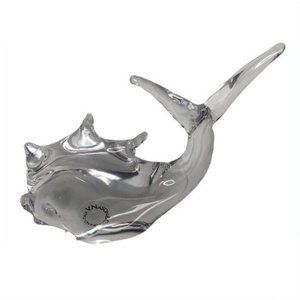 Murano Clear Glass Fish Sculpture Paperweight V. Nason & Co. Murano, Italy